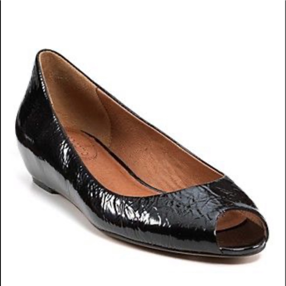 New Corso Como Black Leather Ballet Flats 6.5